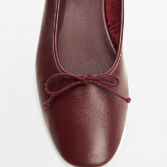 SOLD OUT • Burgundy leather ballet flats • Worn twice only - Picture 6 of 10